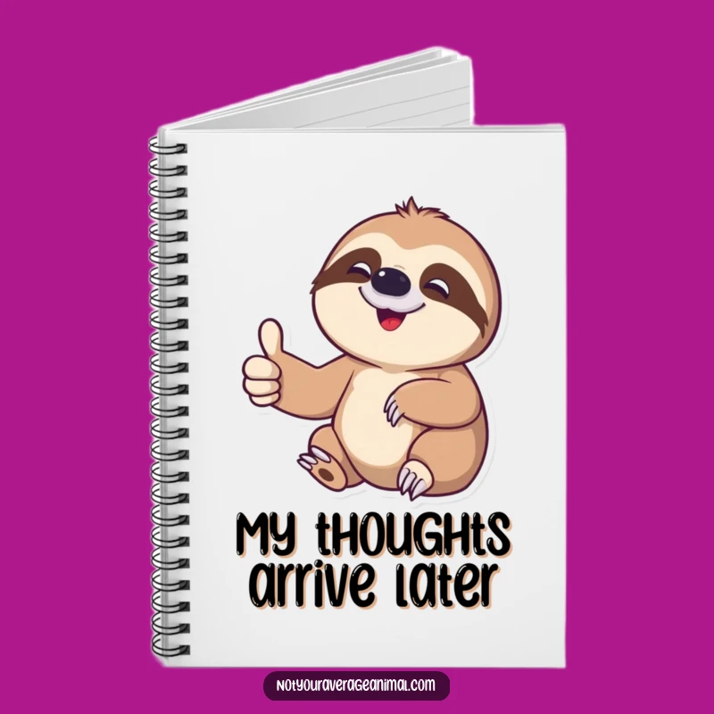 Funny Sloth Thumbs Up Notebook: Jot Down Ideas with Slow Humor