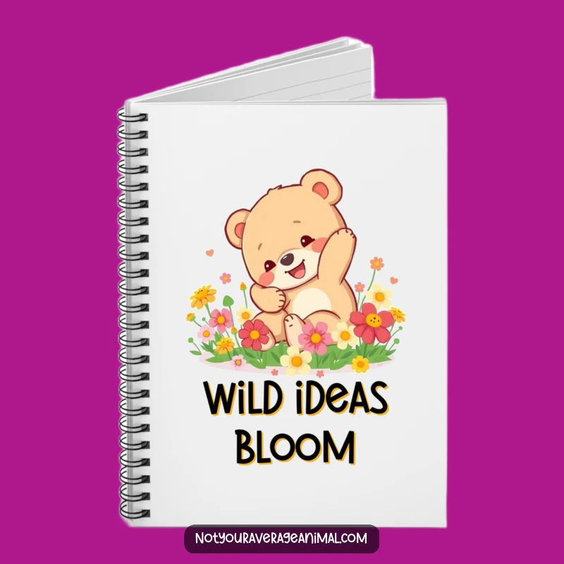 Funny Bear Cub Notebook: Flower Adventures, a Writer's Funny Gift!