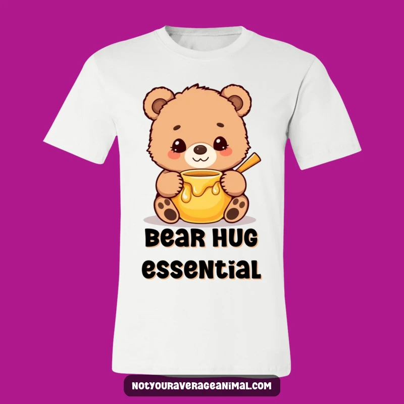 Funny Bear Cub Honey Hug T-Shirt: Wear Your Sweetness with Adorable Style