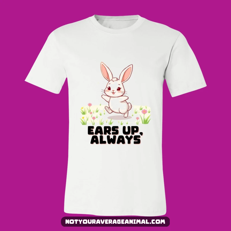 Funny Cheerful Rabbit Field T-Shirt - Hilarious Animal Lover Apparel