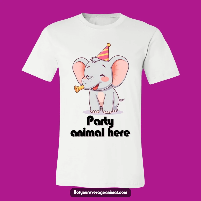 Funny Elephant Party Horn T-Shirt - Wear Your Joy Loudly