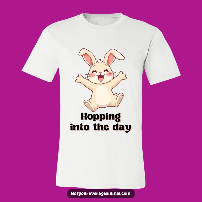 Funny Leaping Bunny T-Shirt - Thrilled Ears Flopping Tee