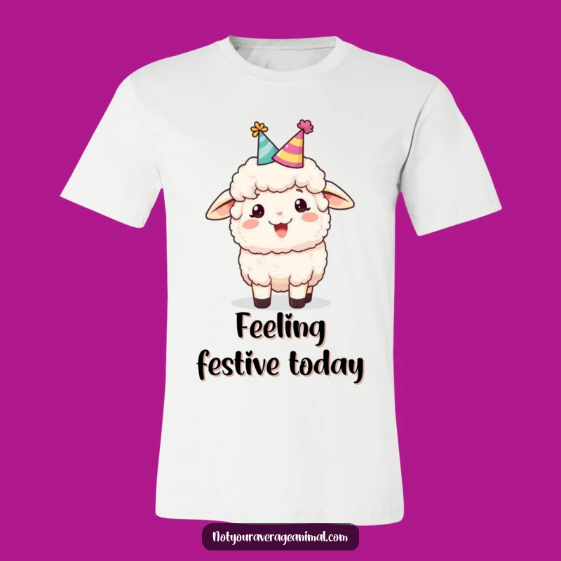 Funny Sheep Party Hat T-Shirt Celebrate Life in Comfort and Style