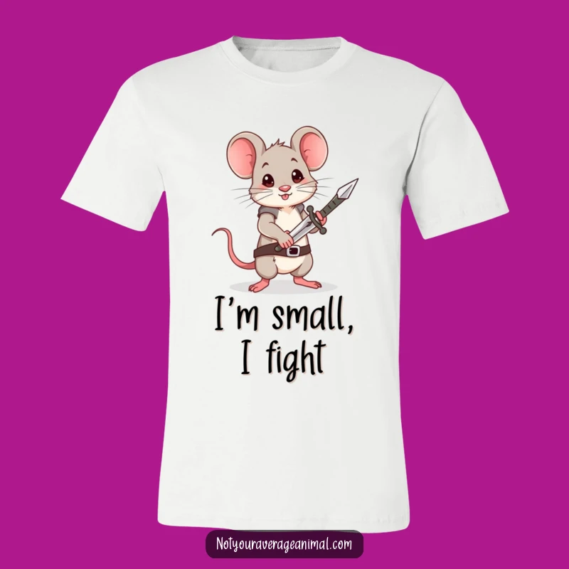 Funny Brave Mouse Sword T-Shirt: Hilarious Gift for the Smallest Warriors