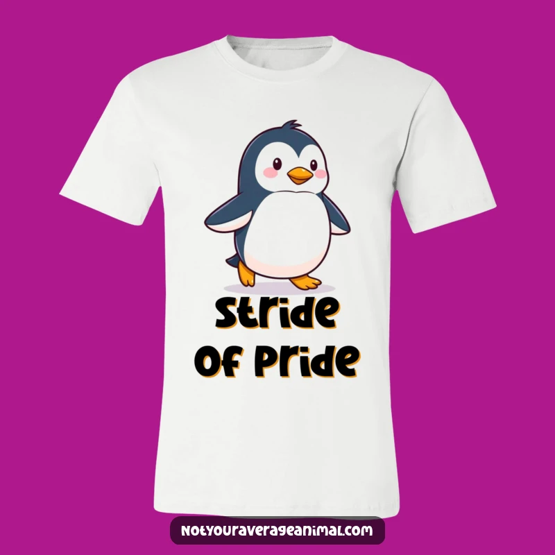 Funny Proud Penguin Waddling T-Shirt - Happy Strider Tee, Hilarious Winter Gift