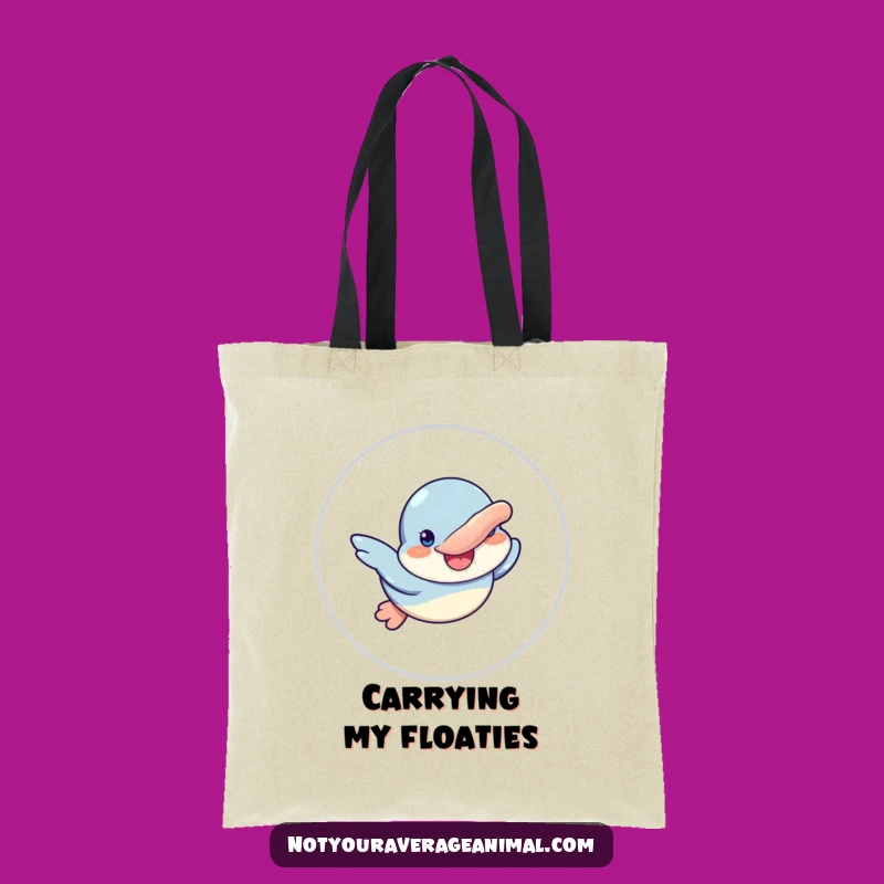 Funny Platypus Swimming Tote Bag: Carry Your Smile Everywhere You Go