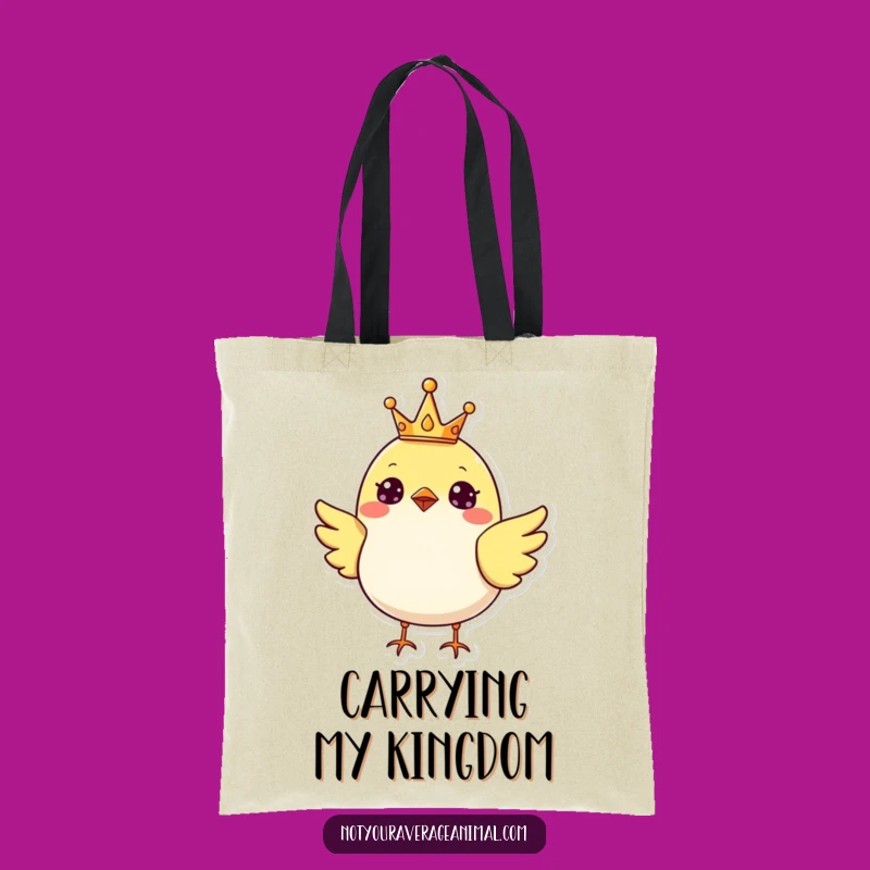 Funny Bird Tote Bag: Cheerful Crown Carrier, An Everyday Funny Gift