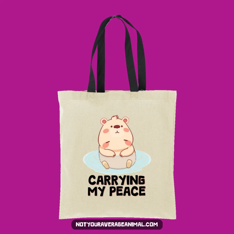 Funny Capybara Relaxing Tote Bag: Carry Your Chill Wherever You Go