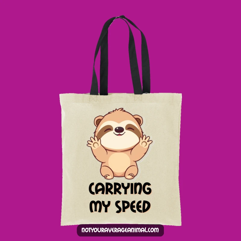 Funny Sloth Waving Hello Tote Bag: Your Go-To for Stylish, Cheerful Errands