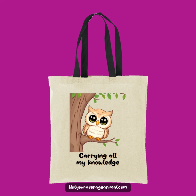 Funny Curious Owl Tote Bag - Carry Your Wisdom & Wit