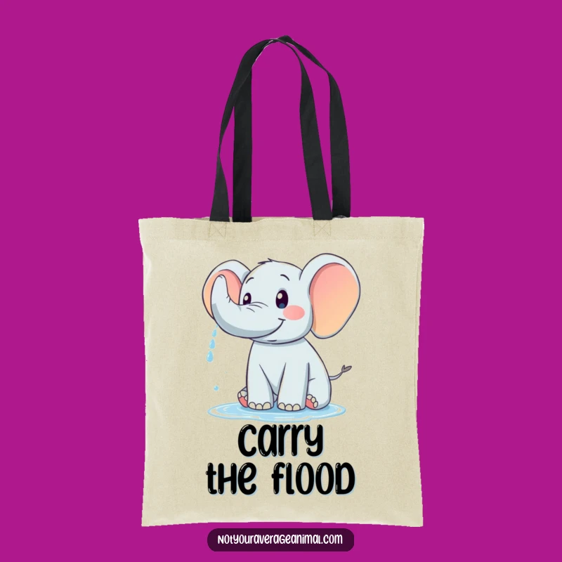 Funny Elephant Trunk Spray Tote Bag - Practical Animal Humor Accessory