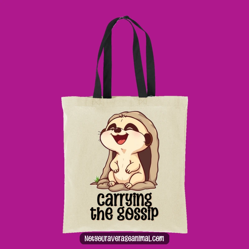 Funny Laughing Meerkat Tote Bag, Hilarious Accessory for Sunny Adventures