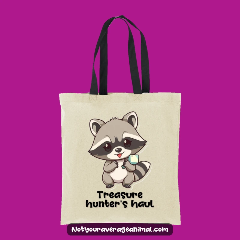 Funny Raccoon Shiny Object Tote Bag: Carry Your Treasures in Style