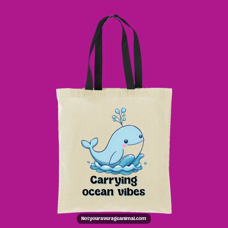 Funny Whale Ocean Tote Bag - Stylish & Hilarious Beach Accessory