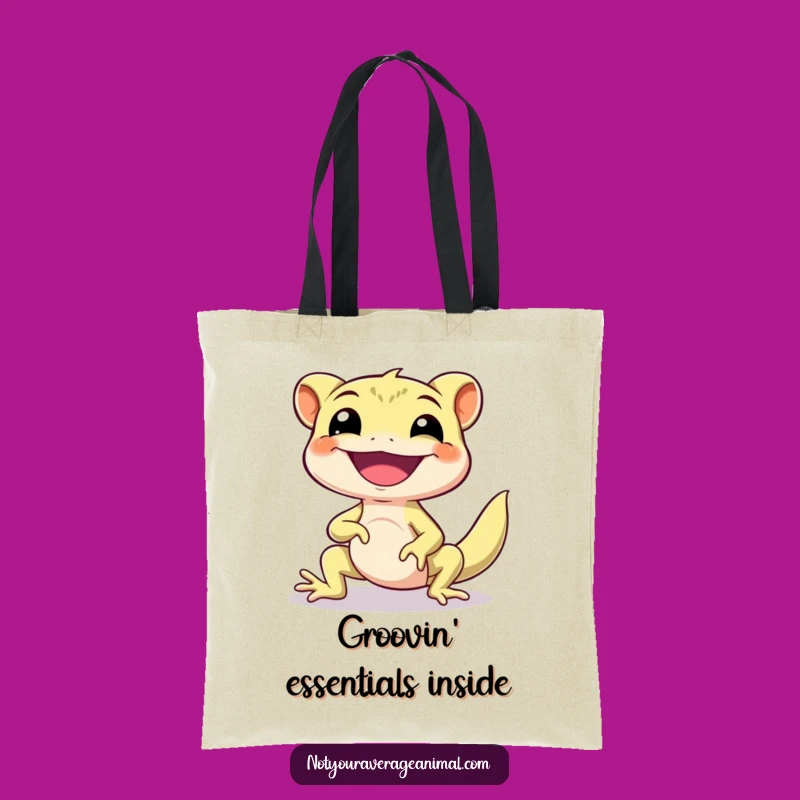 Funny Gecko Shimmy Tote Bag: Carry Your Essentials with This Hilarious Gecko!