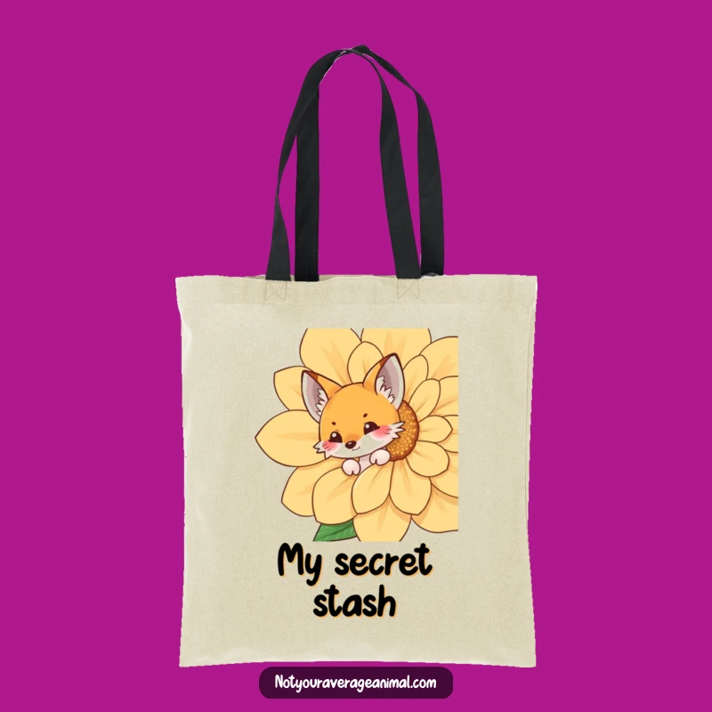 Funny Fox Flower Tote Bag: Charming Woodland Carryall for Everyday